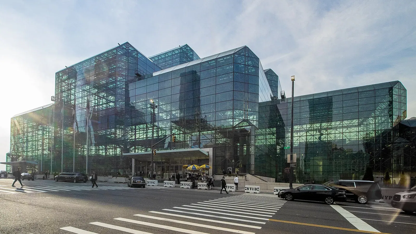 Exterior of the Jacob K. Javits Convention Center in New York